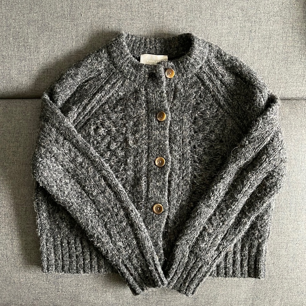 Everlane the cloud cable cardigan